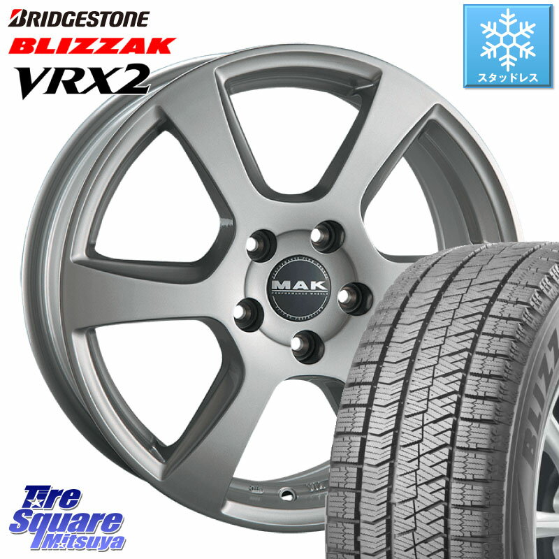 ブリヂストン ブリザック VRX2 スタッドレス ● 2023年製 205/55R17 阿部商会 MAK VINCI(ヴィンチ) ホイール 17インチ 17 X 7.5J(MB W247) +52.5 5穴 112 メルセデスベンツ Bクラス