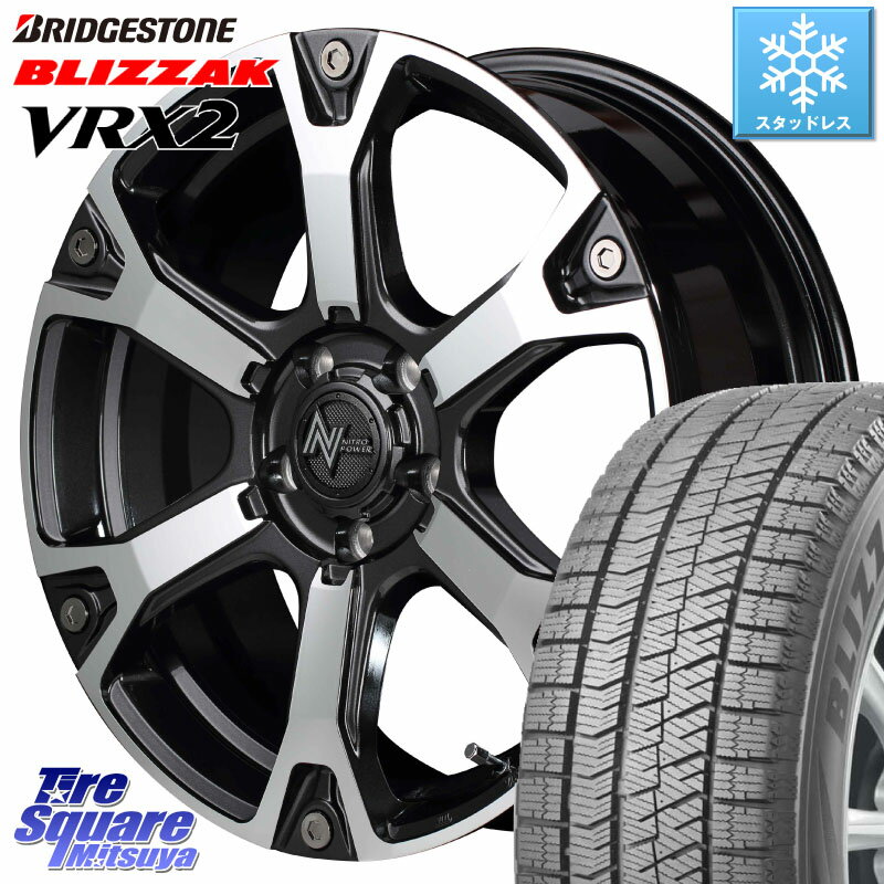 ブリヂストン ブリザック VRX2 スタッドレス ● 2023年製 215/60R17 MANARAY MID ナイトロパワー WARHEAD S ワーヘッドS ホイール 17インチ 17 X 7.0J +45 5穴 114.3 C-HR エクストレイル UX ヴェゼル ZR-V