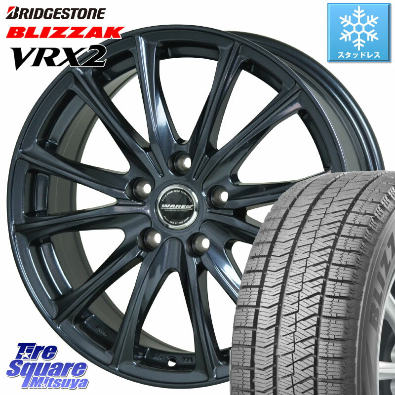 ブリヂストン ブリザック VRX2 スタッドレス ● 2023年製 205/60R16 HotStuff WAREN W05 ヴァーレン ホイール16インチ 16 X 6.5J +48 5穴 100