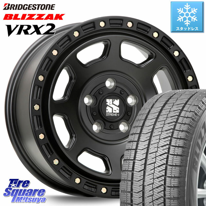 ブリヂストン ブリザック VRX2 スタッドレス ミツヤ ● 215/65R16 MLJ XJ07 XTREME-J BK 16インチ エクストリームJ 16 X 7.0J +35 5穴 114.3 30系ヴェルファイア 20系アルファード