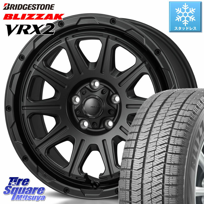 ブリヂストン ブリザック VRX2 スタッドレス ● 2023年製 195/60R16 MONZA HI-BLOCK REGULES BK 16インチ 16 X 6.0J +40 4穴 100 オーラ