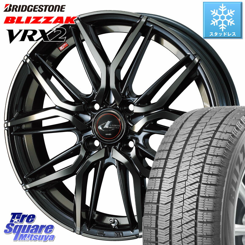 ブリヂストン ブリザック VRX2 スタッドレス ● 在庫● 2023年製 155/65R14 WEDS 40768 レオニス LEONIS LM PBMCTI 14インチ 14 X 4.5J +45 4穴 100