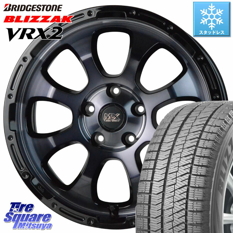 ブリヂストン ブリザック VRX2 スタッドレス ● 2023年製 215/55R17 HotStuff マッドクロス グレイス BKC 5H ホイール 17インチ 17 X 7.0J +45 5穴 114.3 ヴェゼル カムリ