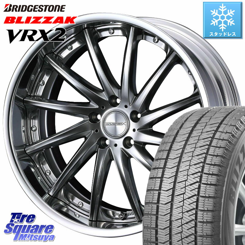 ブリヂストン ブリザック VRX2 スタッドレス ● 2023年製 225/45R18 WEDS MAVERICK 1212F S-LoDisk 18インチ 2ピース 18 X 8.0J +44 5穴 114.3 WRX S4 RX-8 レヴォーグ