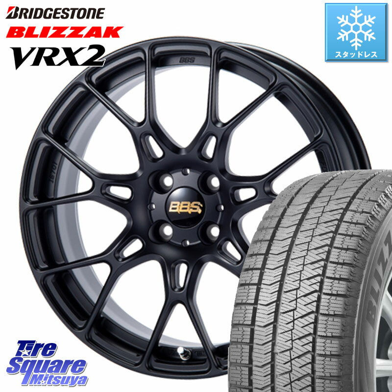 ブリヂストン ブリザック VRX2 スタッドレス ● 215/45R17 ASSO BBS INTERSPEED IS701 マットブラック 17 X 7.0J(ALFAROMEO MITO 955) +35 4穴 98 アルファロメオ MITO ミト