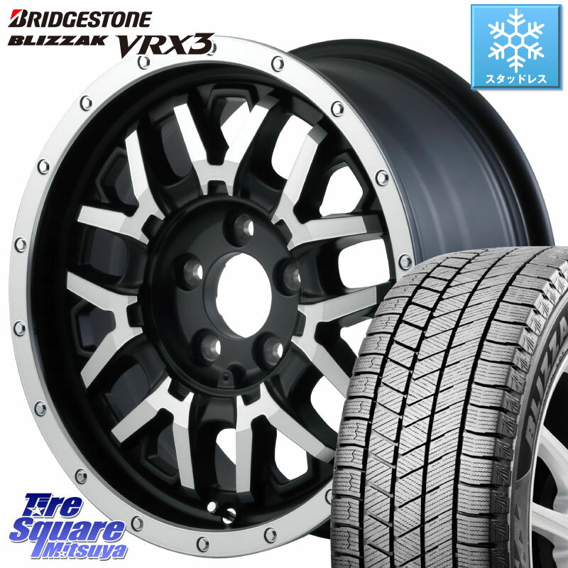 ブリヂストン ブリザック BLIZZAK VRX3 2022年製 スタッドレス 215/70R16 MANARAY NITRO POWER ナイトロパワー M27 GRENADE グレネード 16 X 7.0J +40 5穴 114.3 デリカ D5 D:5