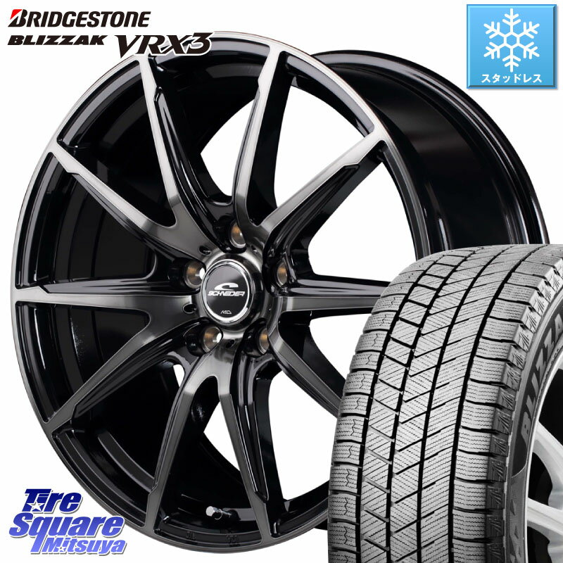 ブリヂストン ブリザック BLIZZAK VRX3 2023年製 スタッドレス 225/60R18 MANARAY MID SCHNEIDER シュナイダー DR-02 18インチ 18 X 8.0J +35 5穴 114.3 RAV4 デリカ D5 D:5 NX