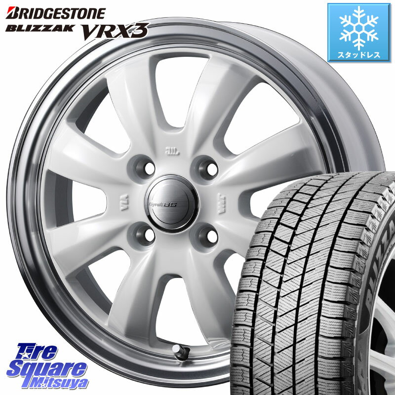 ブリヂストン ブリザック BLIZZAK VRX3 スタッドレス 155/65R14 WEDS GYRAFT グラフト 8S 14インチ 14 X 4.5J +45 4穴 100