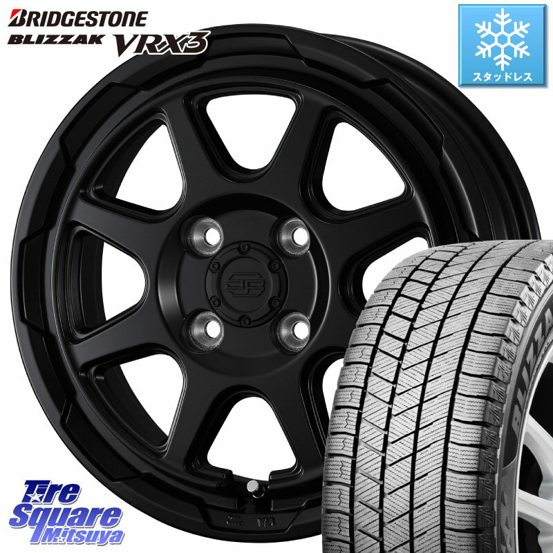 ブリヂストン ブリザック BLIZZAK VRX3 スタッドレス 165/55R15 WEDS STADTBERGE BLK ホイール 15インチ 15 X 4.5J +45 4穴 100