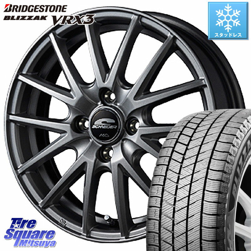 ブリヂストン ブリザック BLIZZAK VRX3 スタッドレス 175/65R14 MANARAY MID SCHNEIDER SQ27 ホイール 14インチ 14 X 5.5J +45 4穴 100 フィット