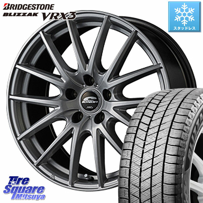 ブリヂストン ブリザック BLIZZAK VRX3 2023年製 スタッドレス 205/55R17 MANARAY MID SCHNEIDER SQ27 ホイール 17インチ 17 X 7.0J +48 5穴 114.3 MAZDA3 ステップワゴン VOXY