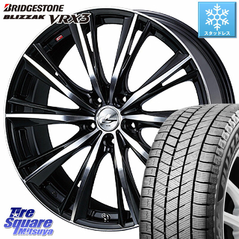 ブリヂストン ブリザック BLIZZAK VRX3 在庫● 2023年製 スタッドレス 195/60R17 WEDS 33890 レオニス WX ウェッズ Leonis ホイール 17インチ 17 X 7.0J +47 5穴 114.3 プリウス