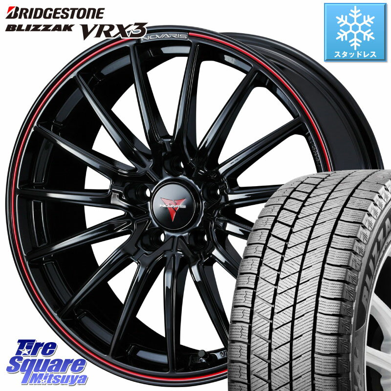 ブリヂストン ブリザック BLIZZAK VRX3 2023年製 スタッドレス 225/60R18 WEDS NOVARIS ノヴァリス ROHGUE SO 特価● ホイール 18インチ 18 X 7.0J +53 5穴 114.3 CX-5 アウトバック