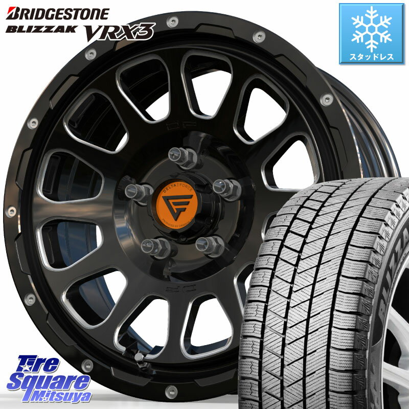 ブリヂストン ブリザック BLIZZAK VRX3 2022年製 スタッドレス 215/70R16 DELTA FORCE デルタフォース オーバル 16インチ 16 X 7.0J +35 5穴 114.3 デリカ D5 D:5