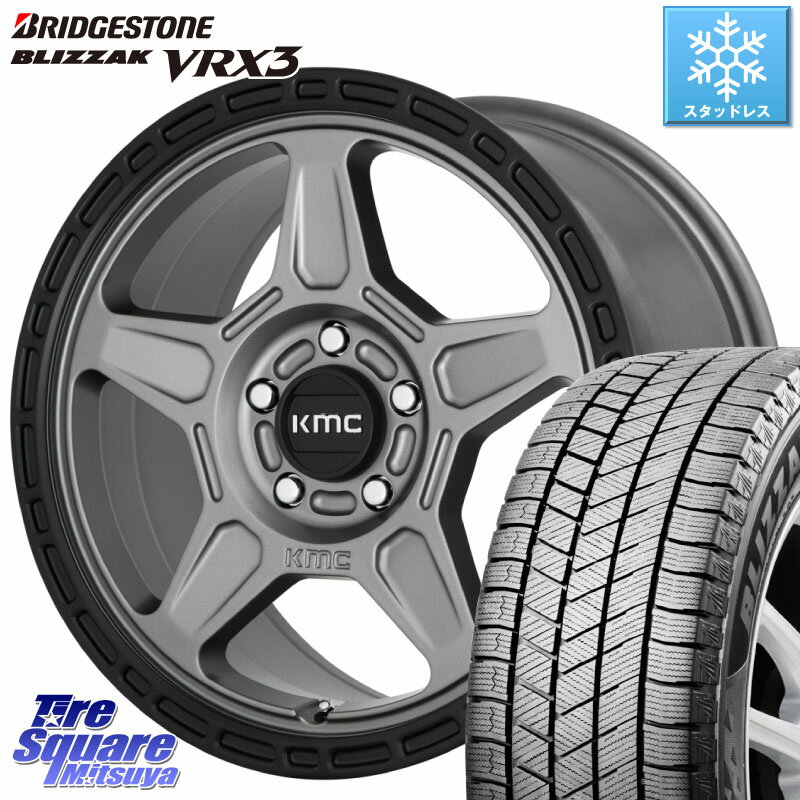 ブリヂストン ブリザック BLIZZAK VRX3 スタッドレス 215/65R16 KMC KM721 ALPINE グレイ ホイール 16インチ 専用Nut別売 16 X 7.5J(US) +30 5穴 110