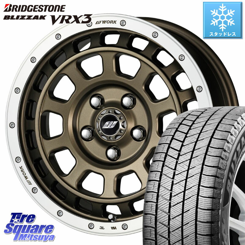 ブリヂストン ブリザック BLIZZAK VRX3 2022年以降 スタッドレス ミツヤ 215/70R16 WORK ワーク CRAG クラッグ T-GRABIC グラビック ホイール 16インチ 16 X 7.0J +38 5穴 114.3 デリカD:5