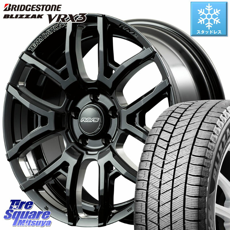 ブリヂストン ブリザック BLIZZAK VRX3 スタッドレス 215/45R18 RAYS 【欠品次回8月末】 レイズ DAYTONA デイトナ F6 drive ホイール 18インチ 18 X 7.5J +38 5穴 114.3 リーフ