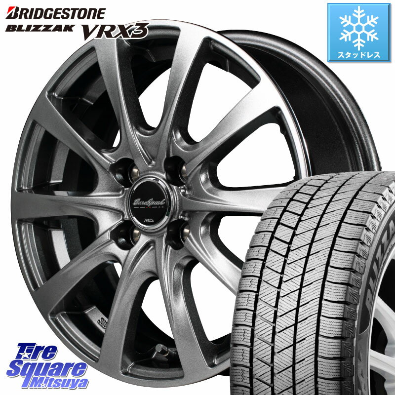 ブリヂストン ブリザック BLIZZAK VRX3 スタッドレス 175/65R14 MANARAY MID EuroSpeed F10 ホイール 4本 14インチ 14 X 5.5J +45 4穴 100 フィット