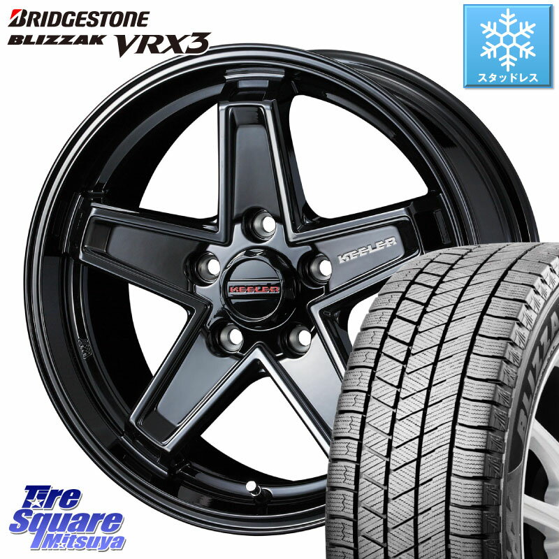 ブリヂストン ブリザック BLIZZAK VRX3 スタッドレス 225/60R17 WEDS KEELER TACTICS ブラック ホイール 4本 17インチ 17 X 7.0J(US) +35 5穴 110