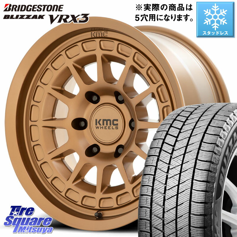 ブリヂストン ブリザック BLIZZAK VRX3 スタッドレス 215/60R17 KMC KM719 CANYON BRONZ 17インチ 17 X 8.0J +35 5穴 114.3 アルファード