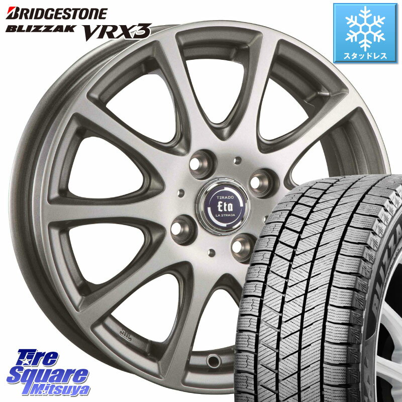 ブリヂストン ブリザック BLIZZAK VRX3 スタッドレス 155/70R13 阿部商会 ティラード イータ 13 X 4.0J +42 4穴 100