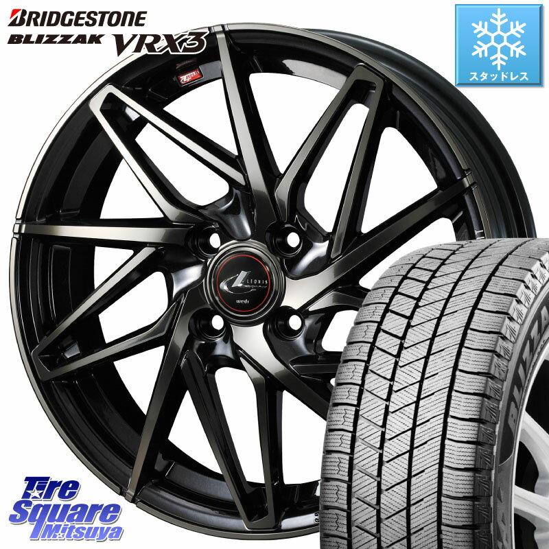 ブリヂストン ブリザック BLIZZAK VRX3 スタッドレス 195/60R15 WEDS 40561 レオニス LEONIS IT PBMCTI 15インチ 15 X 5.5J +43 4穴 100 アクア