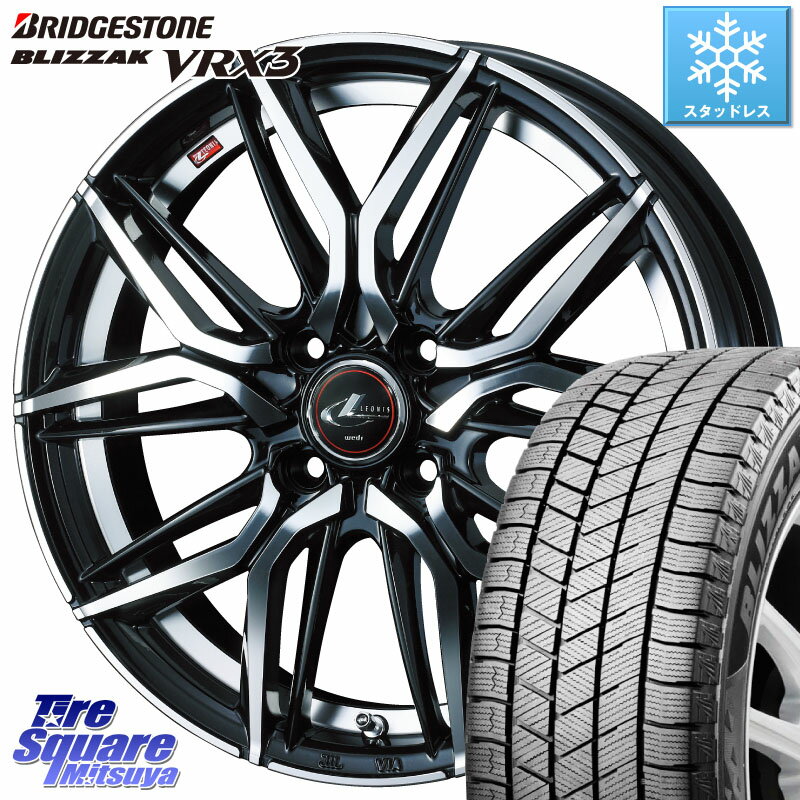 ブリヂストン ブリザック BLIZZAK VRX3 スタッドレス 165/55R15 WEDS 40772 レオニス LEONIS LM 15インチ 15 X 4.5J +45 4穴 100