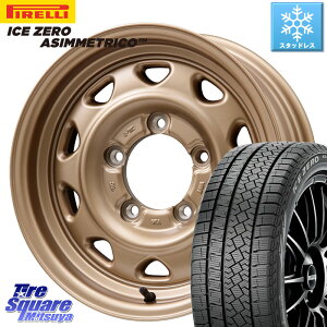 ピレリ ICE ZERO ASIMMETRICO スタッドレス 215/65R16 LEHRMEISTER レアマイスター LMG OFF STYLE ホイール 16インチ 16 X 5.5J +20 5穴 139.7 ジムニー