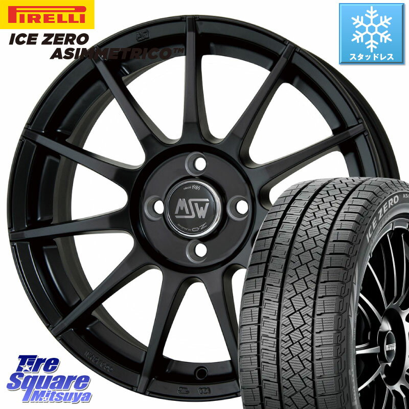 ピレリ ICE ZERO ASIMMETRICO スタッドレス 215/45R17 MSW by OZ MSW85-2 ホイール 17インチ 17 X 7.0J(ALFAROMEO MITO 955) +38 4穴 98 アルファロメオ MITO ミト