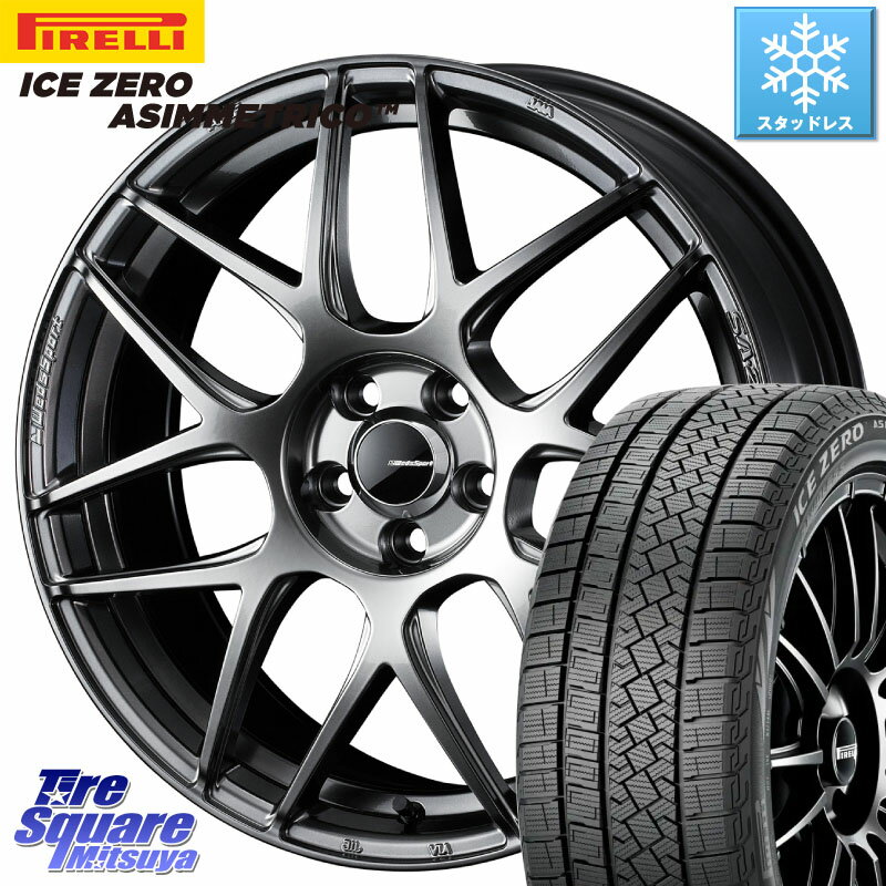 ピレリ ICE ZERO ASIMMETRICO スタッドレス 215/45R17 WEDS 74215 SA-27R PSB ウェッズ スポーツ ホイール 17インチ 17 X 7.5J(86 Brembo) +48 5穴 100 86 ブレンボキャリパー対応