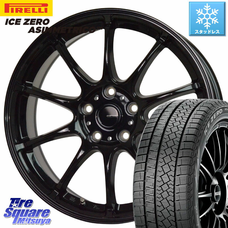 ピレリ ICE ZERO ASIMMETRICO スタッドレス 235/55R18 HotStuff G.SPEED G-07 ホイール 18インチ 18 X 7.5J +38 5穴 114.3 デリカ D5 D:5 NX