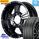 シエラ ジムニー ピレリ ICE ZERO ASIMMETRICO スタッドレス 215/65R16 MANARAY MID ナイトロパワー CROSS CLAW ※インセット-5 ホイール 16インチ 16 X 6.0J +0 5穴 139.7