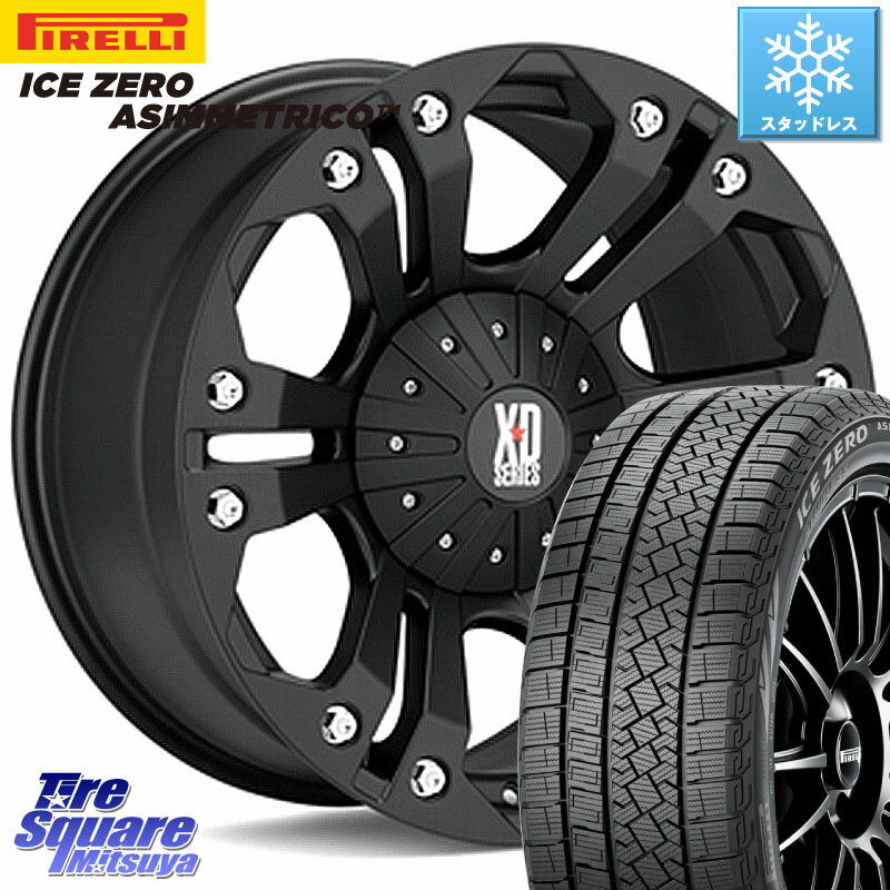 ピレリ ICE ZERO ASIMMETRICO スタッドレス 235/50R18 KMC XD778MONSTER ホイール 18インチ 18 X 9.0J(US) +35 5穴 114.3