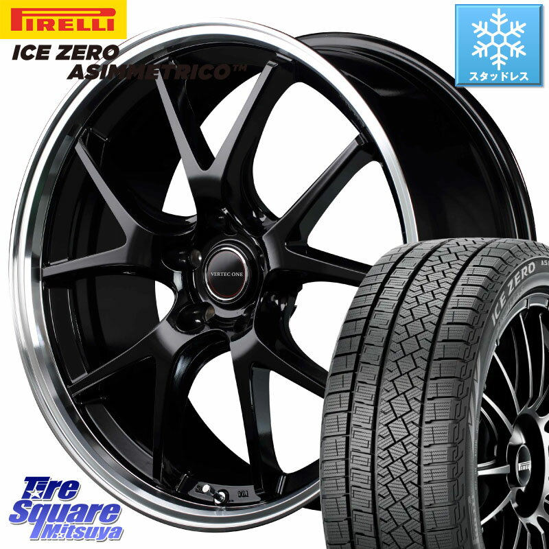 ピレリ ICE ZERO ASIMMETRICO スタッドレス 225/45R18 MANARAY MID VERTEC ONE EXE5 ホイール 18インチ 18 X 7.0J +48 5穴 114.3 ステップワゴン WRX S4 RX-8