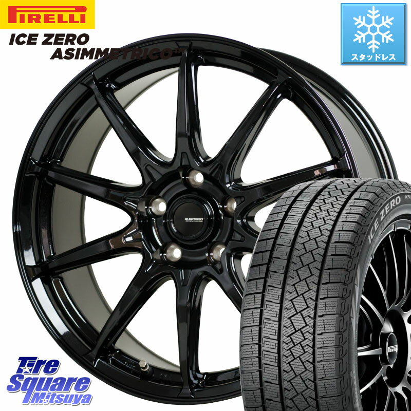 ピレリ ICE ZERO ASIMMETRICO スタッドレス 245/40R18 HotStuff G-SPEED G-05 G05 5H ホイール 4本 18インチ 18 X 8.0J +42 5穴 114.3 インプレッサ