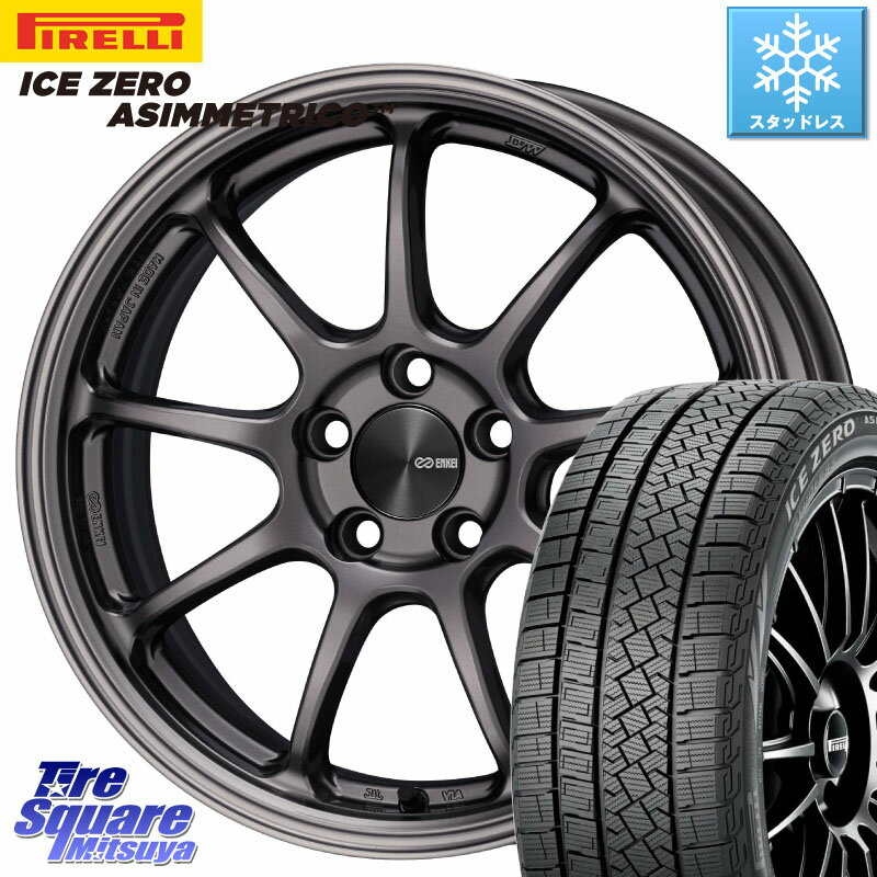 ピレリ ICE ZERO ASIMMETRICO スタッドレス 195/60R16 ENKEI PerformanceLine PF09 ホイール 4本 16インチ 16 X 6.5J +38 5穴 100