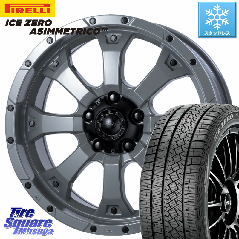 ピレリ ICE ZERO ASIMMETRICO スタッドレス 225/50R17 MKW MK-46 ヘルキャット ホイール 4本 17インチ 17 X 7.5J +35 5穴 114.3 RX-8