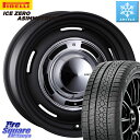 ピレリ ICE ZERO ASIMMETRICO 96H XL スタッドレス 205/60R16 CRIMSON ディーン クロスカントリー ホイール 16インチ 16 X 6.5J +43 5穴 100