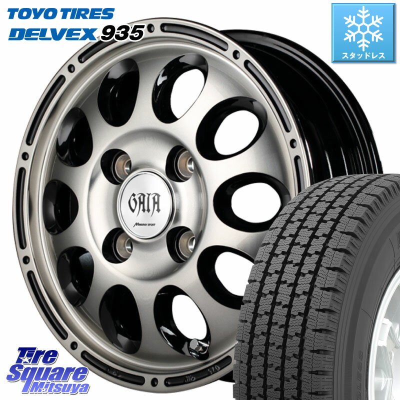 TOYO DELVEX 935 デルベックス 935 スタッドレス 145/80R12 86*84 MANARAY MID GAIA X ガイアクロス ホイール 12インチ 12 X 4.0J +42 4穴 100