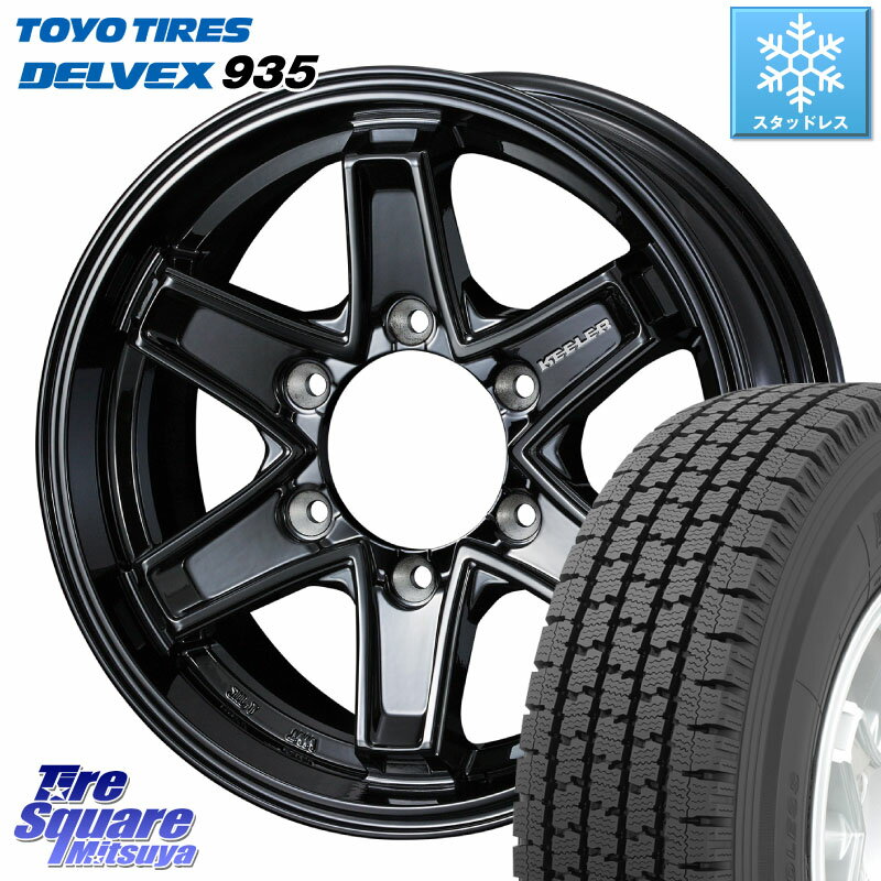 TOYO DELVEX 935 デルベックス 935 2023年製 在庫● スタッドレス 195/80R15 107*105 WEDS KEELER TACTICS ブラック ホイール 4本 15インチ 15 X 6.0J +33 6穴 139.7 ハイエース 200系