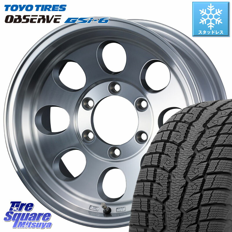 TOYO OBSERVE GSi-6 Gsi6 2023年製 スタッドレス 265/70R16 WEDS JIMLINE TYPE2 POL ※インセット-28 16インチ 16 X 8.0J +0 6穴 139.7