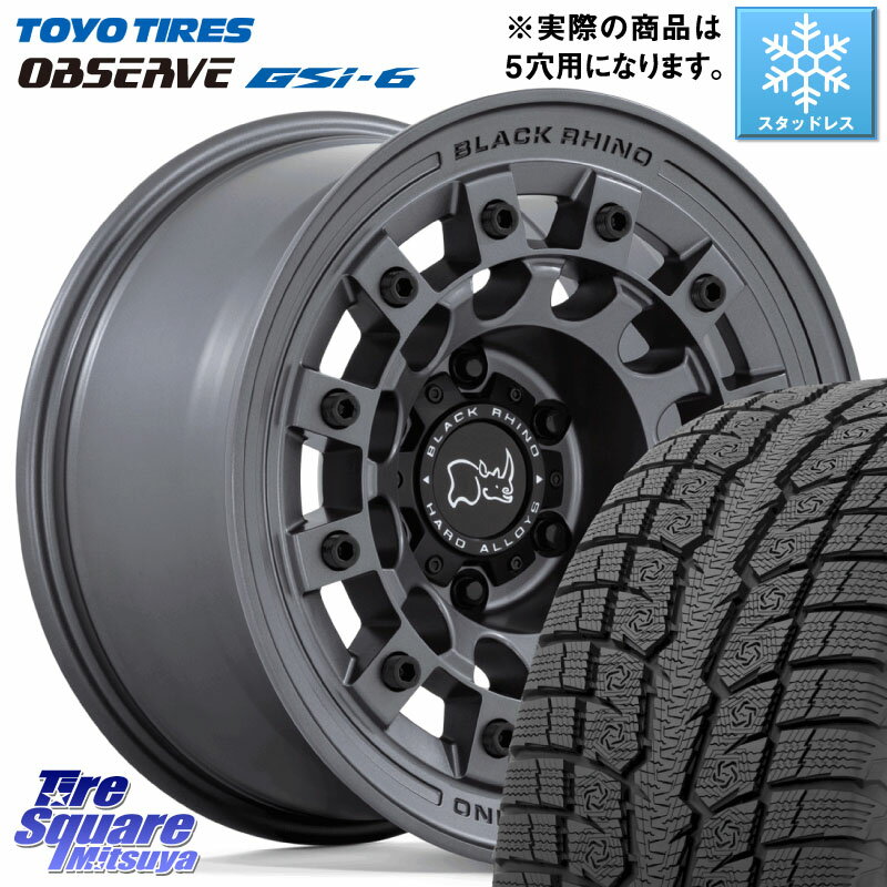 TOYO OBSERVE GSi-6 Gsi6 スタッドレス 265/70R17 BLACK RHINO FUJI フジ マッドガンメタ ホイール 17インチ 17 X 8.0J +38 5穴 127 ジープ ラングラー JK JL