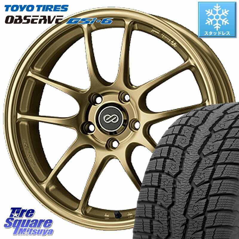 TOYO OBSERVE GSi-6 Gsi6 2023年製 スタッドレス 235/65R17 ENKEI エンケイ PerformanceLine PF01 ゴールド ホイール 17 X 7.0J +48 5穴 114.3