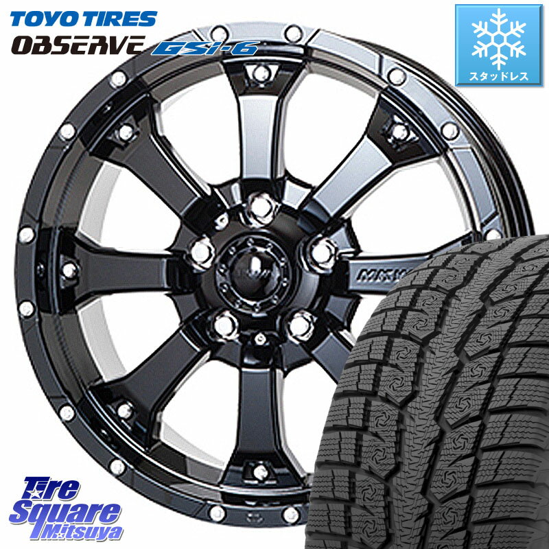 TOYO OBSERVE GSi-6 Gsi6 スタッドレス 265/70R17 MKW MK-46 MK46 グロスブラック 5H ホイール 17インチ 17 X 7.5J +35 5穴 127 ジープ ラングラー JK JL