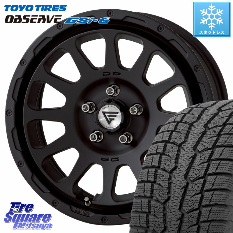 TOYO OBSERVE GSi-6 Gsi6 スタッドレス 265/70R17 DELTA FORCE デルタフォース オーバル BK 17インチ JK JL ラングラー ホイール 17 X 8.0J +40 5穴 127 ジープ ラングラー JK JL