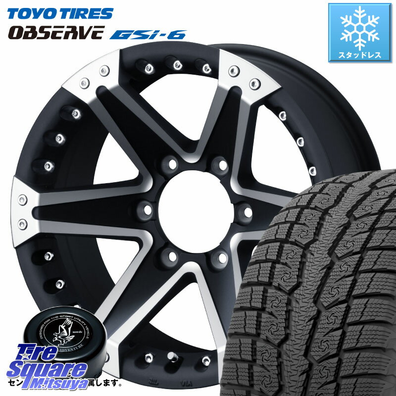 TOYO OBSERVE GSi-6 Gsi6 2023年製 スタッドレス 265/70R16 WEDS MUD VANCE 01 キャップ付き 16インチ 16 X 8.0J +5 6穴 139.7