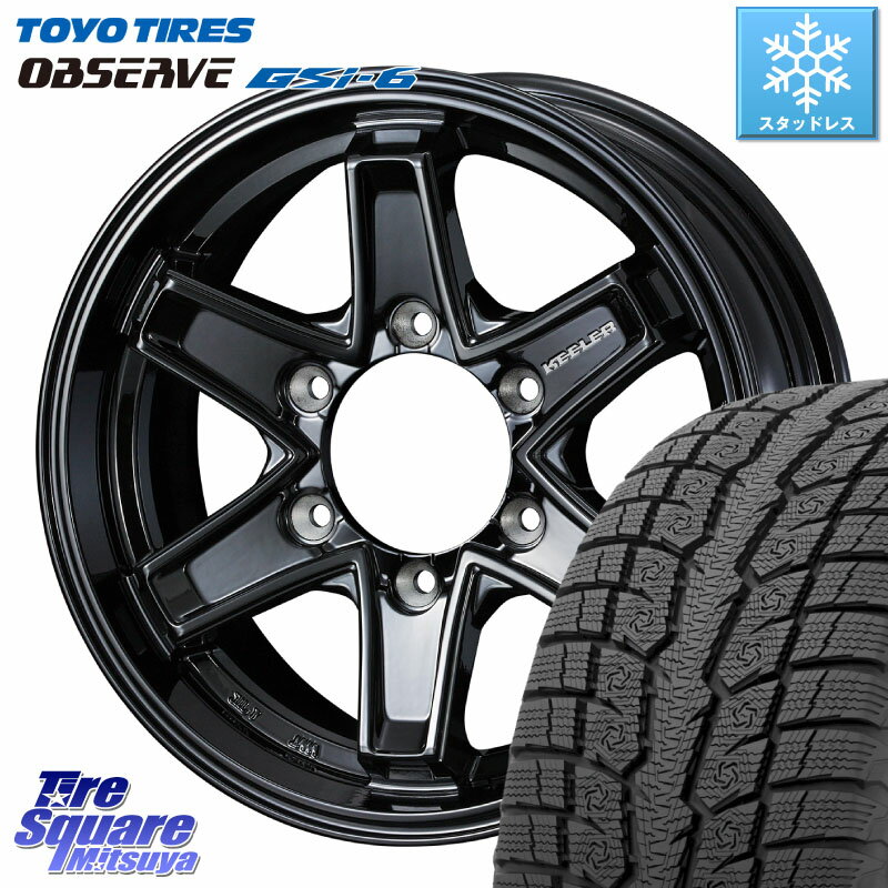 TOYO OBSERVE GSi-6 Gsi6 2023年製 スタッドレス 265/70R16 WEDS KEELER TACTICS ブラック ホイール 4本 16インチ 16 X 7.0J +5 6穴 139.7