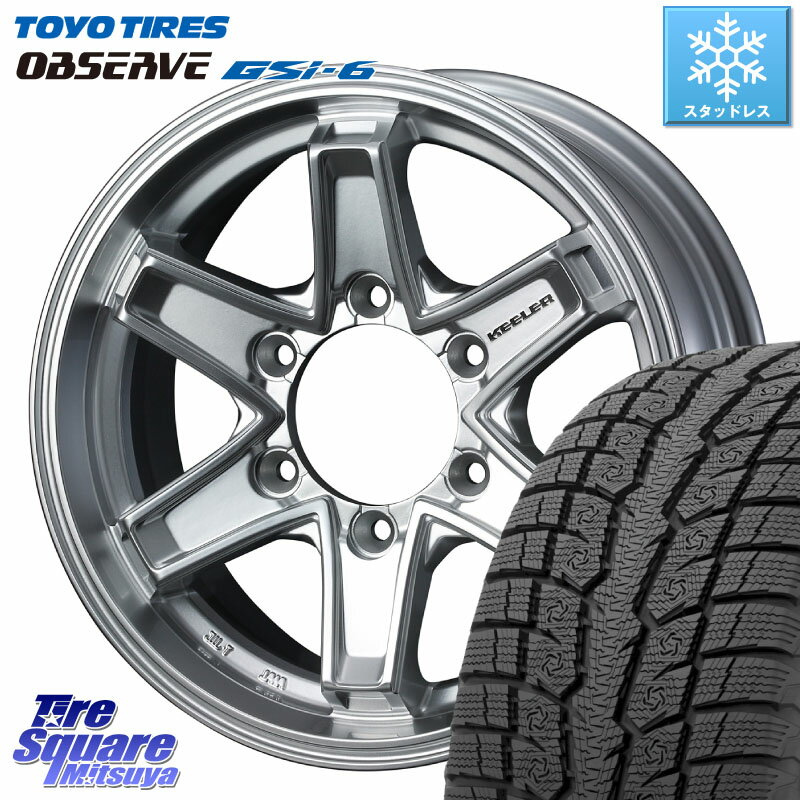 TOYO OBSERVE GSi-6 Gsi6 2023年製 スタッドレス 265/70R16 WEDS KEELER TACTICS シルバー ホイール 4本 16インチ 16 X 7.0J +5 6穴 139.7