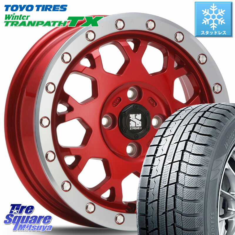 TOYO ウィンター トランパス TX 2023年製 在庫● スタッドレス 165/65R14 MLJ XJ04 XTREME-J エクストリームJ レッド 在庫● 14インチ 14 X 4.5J +43 4穴 100 ソリオ デリカミニ