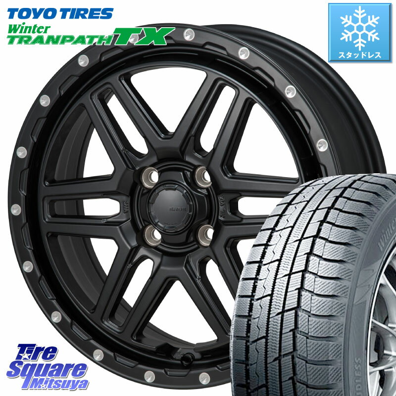 TOYO ウィンター トランパス TX 2023年製 在庫● スタッドレス 195/60R16 MONZA HI-BLOCK ERDE 16インチ 16 X 6.0J +42 4穴 100 オーラ